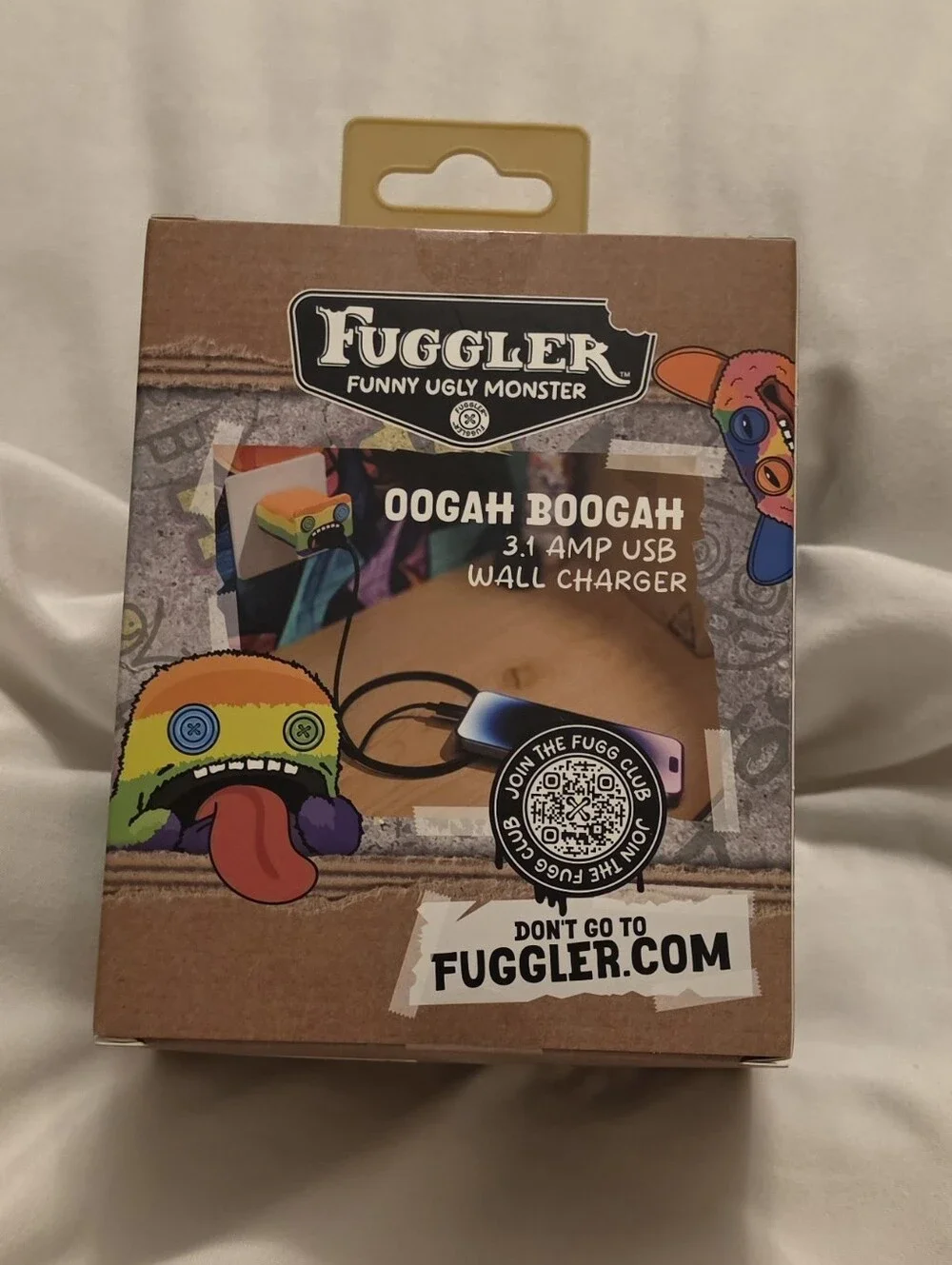 Fuggler USB Wall Charger OOGAH BOOGAH Funny Ugly Monster USB-C 3.1 Amp Block NIB